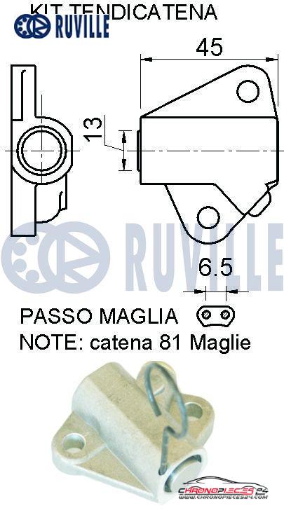 Achat de RUVILLE 580075 Kit de distribution par chaîne pas chères