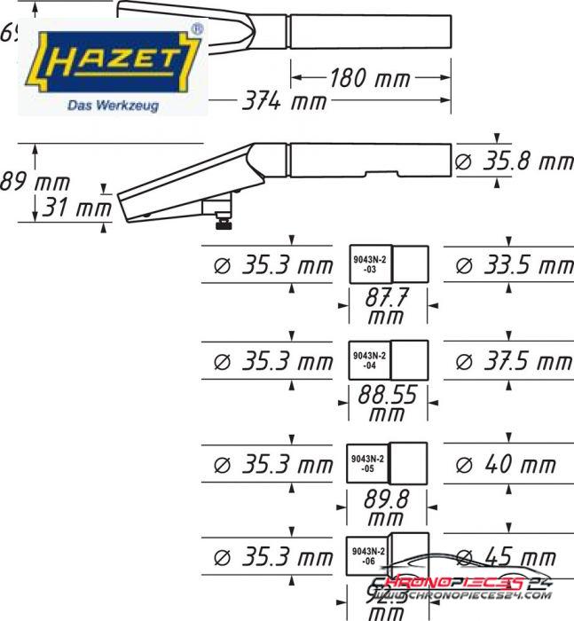 Achat de HAZET 9043N-2 Tube d'aspiration pour pistolet de nettoyage : 9043N-1 pas chères