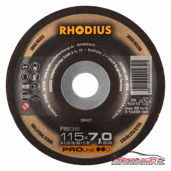 Achat de RHODIU 200432 Disque d'ébarbage 115 mm pas chères