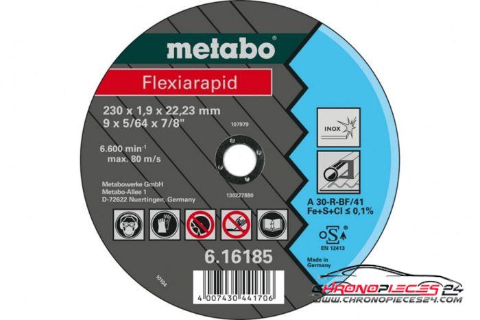 Achat de METABO 616186000 Disque à tronçonner 115 x 1 mm pas chères