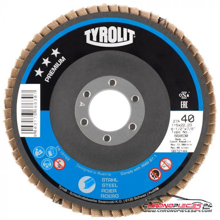 Achat de Tyrolit 668635 Disque à lamelles pour meuleuse d'angle Premium, diamètre : 125 mm A 60 S - B pas chères