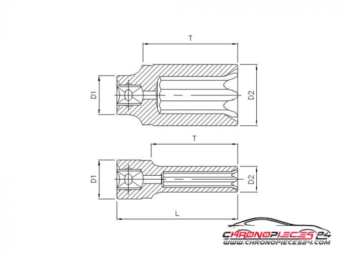 Achat de PANASONIC 2367714 Douille Torx long 1/2 " E14 pas chères