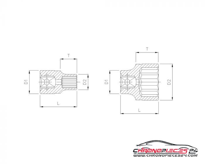 Achat de PANASONIC 23924 Douille douze pans 1/2 " 15/16 " pas chères