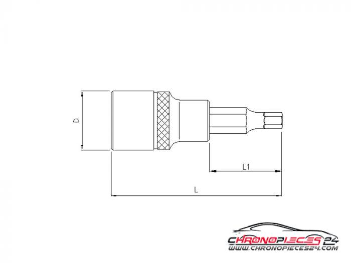 Achat de PANASONIC 83406204 Douille 6 pans creux 1/2 " 4 mm pas chères