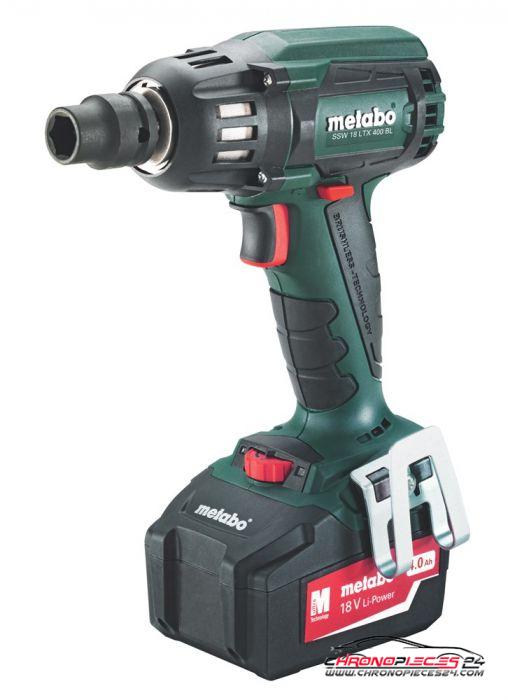 Achat de METABO 602205500 Clé à choc 1/2 " 18 V 4,0 Ah 400 Nm 2 batteries pas chères