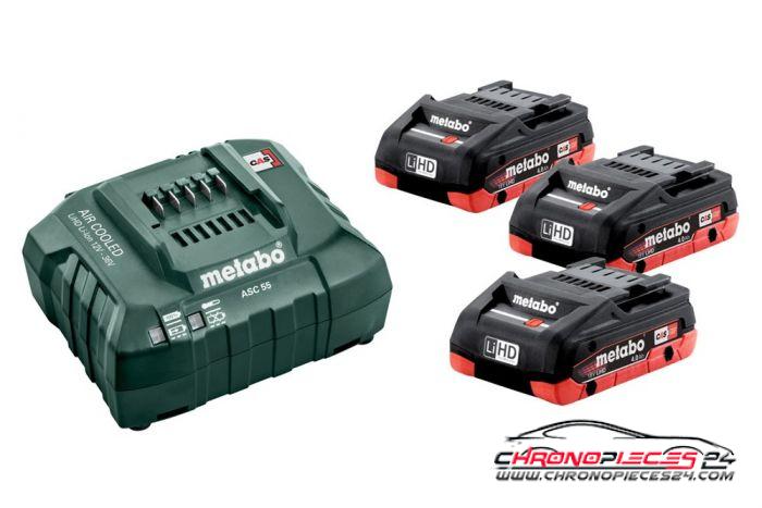 Achat de METABO 685132000 Kit de base batterie 3 x 4,0 Ah + chargeur pas chères