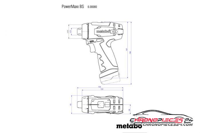 Achat de METABO 600080500 Perceuse/visseuse 12 V 2,0 Ah 2 batteries pas chères