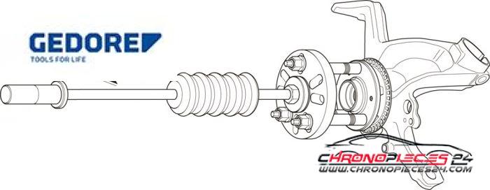 Achat de GEDORE KL-0174-150 K Jeu extracteur de moyeu de roue/arbre d'entraînement pas chères