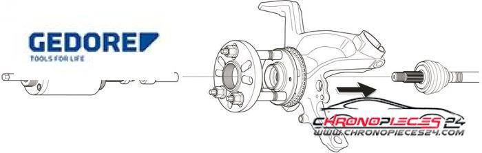 Achat de GEDORE KL8041300 Jeu de (dé)montage de roulement de roue pas chères