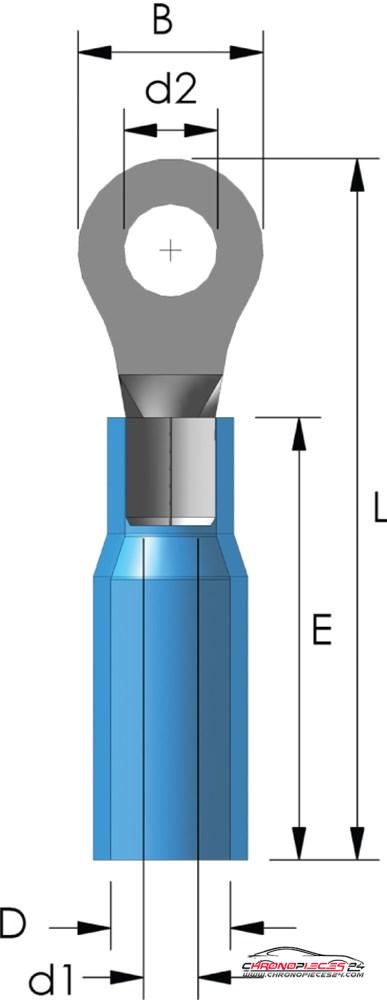 Achat de TIREX D08560/5 Cosse ronde étanche à l'eau M6 / 1,5 ~ 2,5 mm² 5p. pas chères