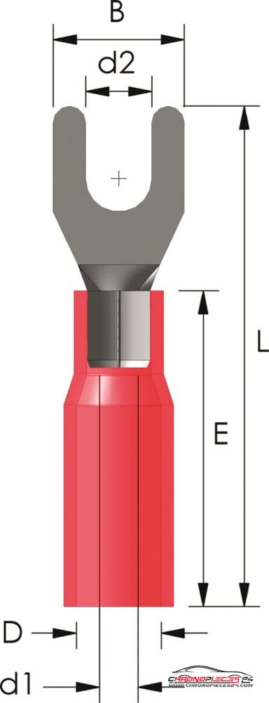 Achat de TIREX D08550/5 Cosse fourche rétractable étanche à l'eau M4 / 0,5 ~ 1,5 mm² 5p. pas chères