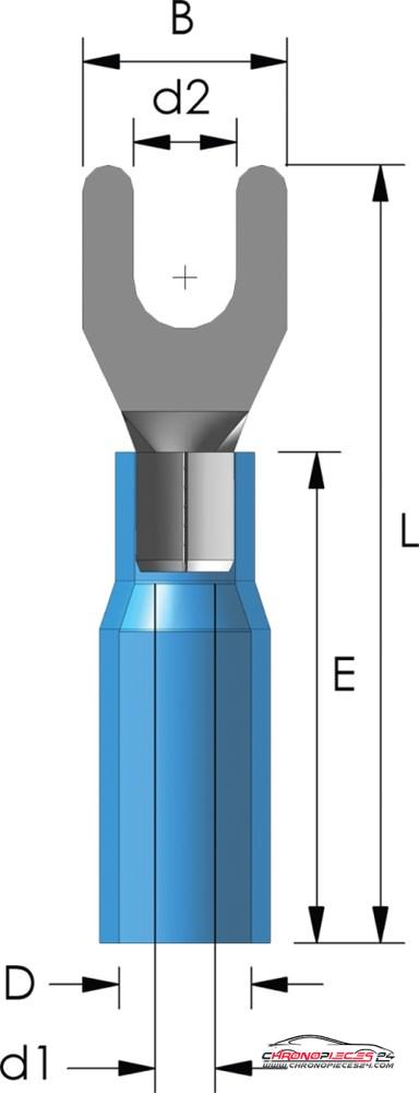 Achat de TIREX D08552/5 Cosse fourche rétractable étanche à l'eau M4 / 1,5 ~ 2,5 mm² 5p. pas chères