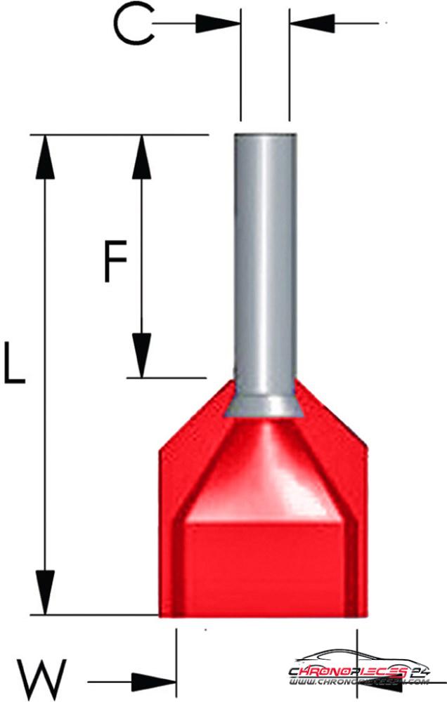 Achat de TIREX D08518/5 Embout de câble Double 2x 10,00 mm² Rouge 5p. pas chères