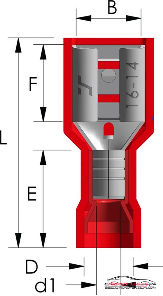 Achat de TIREX D08179/5 Manchon de fiche plate rétractable PVC Easy Entry ovale 0,5 ~ 1,5 mm² Onglet=2,8x0,8 mm 5p. pas chères