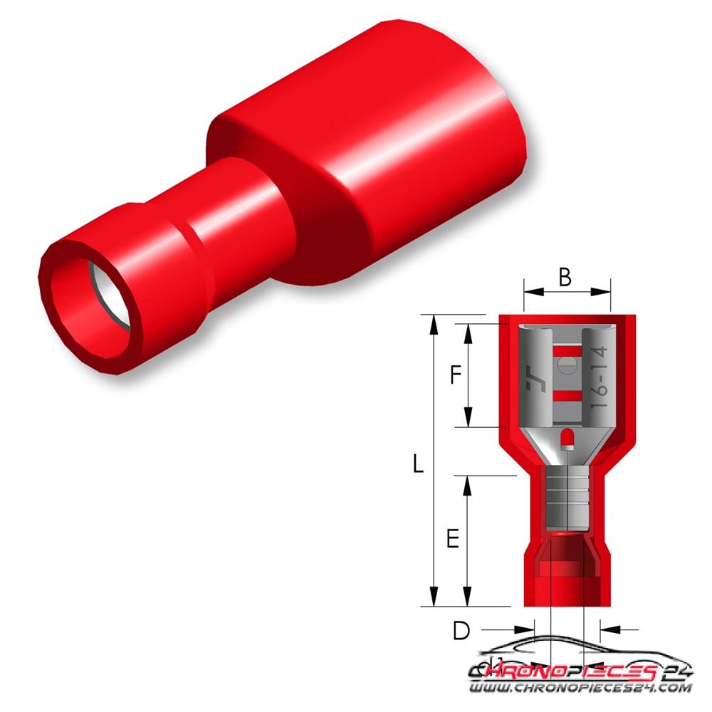 Achat de TIREX D08179/25 Manchon de fiche plate rétractable PVC Easy Entry ovale 0,5 ~ 1,5 mm² Onglet=2,8x0,8 mm 25p. pas chères