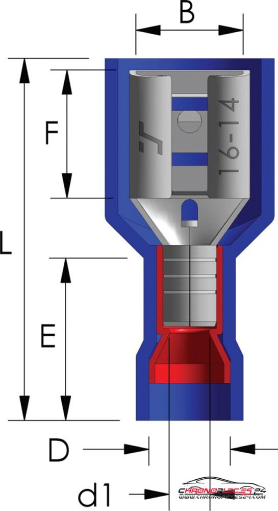 Achat de TIREX D08183/5 Manchon de fiche plate rétractable PVC Easy Entry ovale 1,5 ~ 2,5 mm² Onglet=2,8x0,5 mm 5p. pas chères