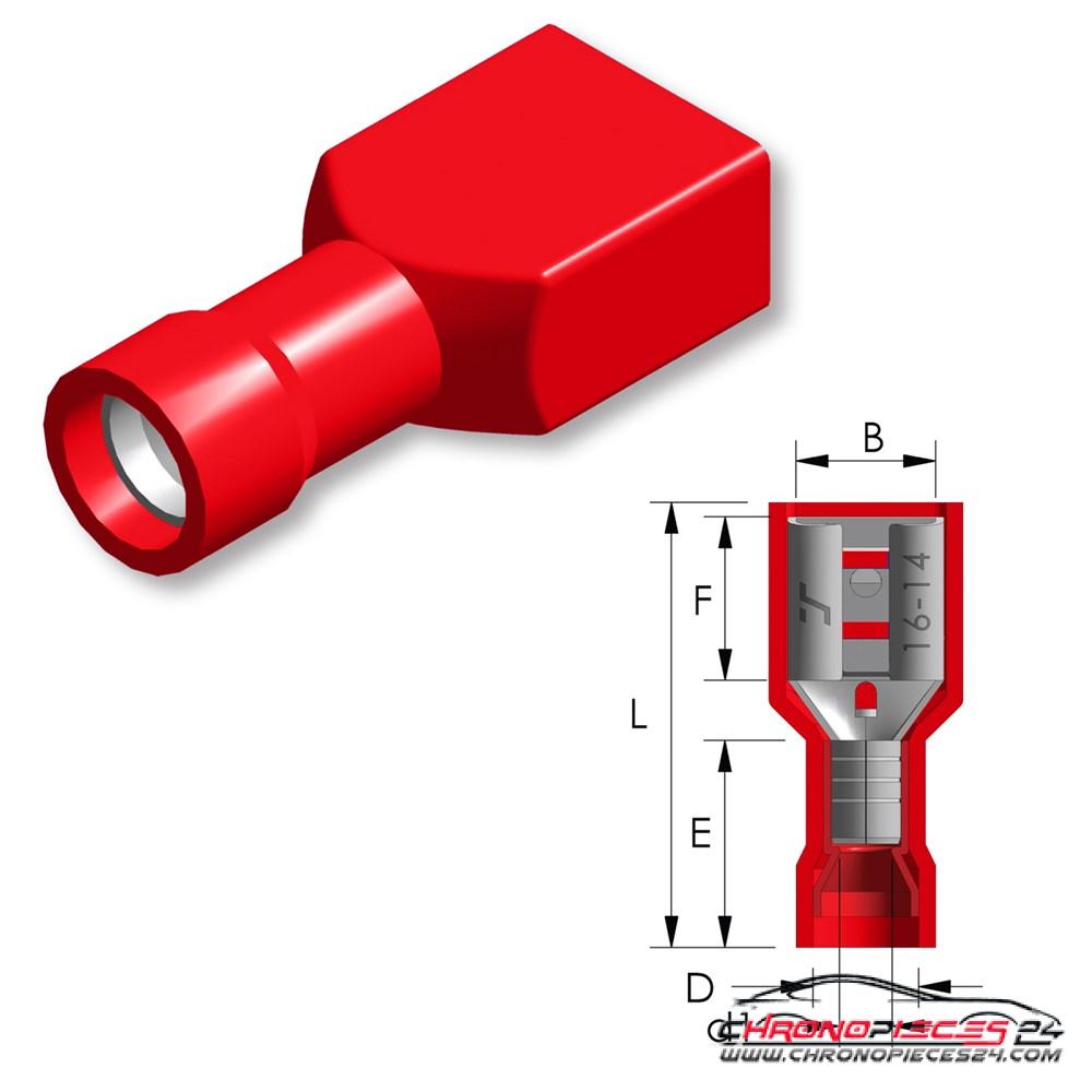 Achat de TIREX D08085/5 Manchon de fiche plate rétractable PVC Easy Entry carré 0,5 ~ 1,5 mm² Onglet=6,3x0,8 mm 5p. pas chères