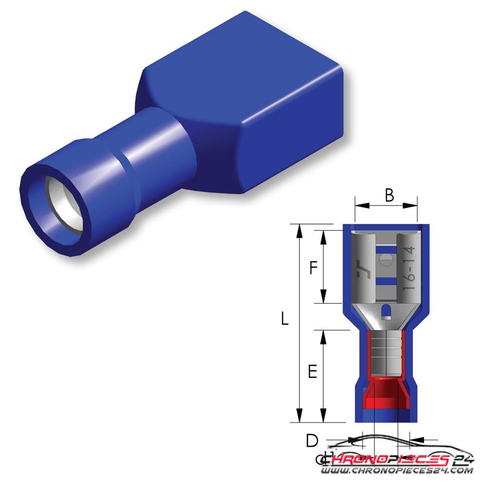 Achat de TIREX D08086/5 Manchon de fiche plate rétractable PVC Easy Entry carré 1,5 ~ 2,5 mm² Onglet=6,3x0,8 mm 5p. pas chères