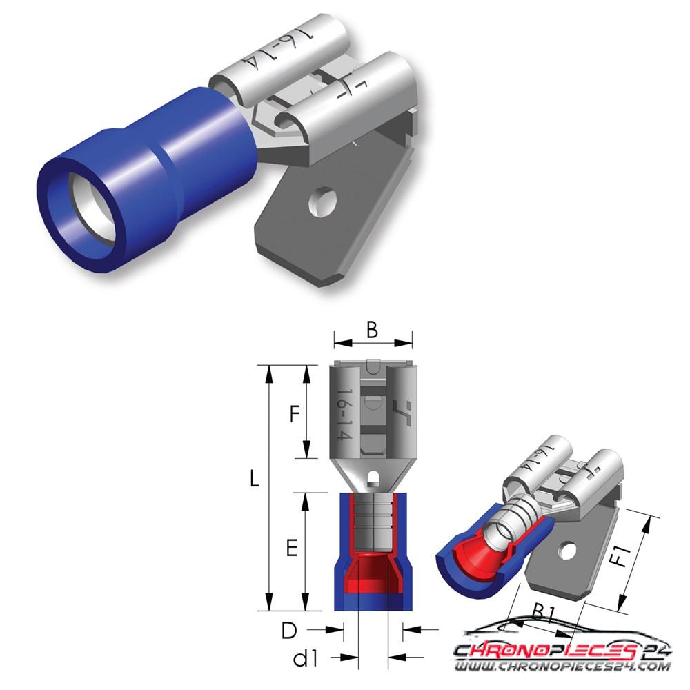 Achat de TIREX D08054/5 Manchon de fiche plate rétractable PVC Piggy Back Easy Entry 1,5 ~ 2,5 mm² Onglet=6,3x0,8 mm 5p. pas chères