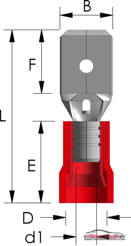 Achat de TIREX D08190/5 Fiche plate PVC Easy Entry 0,5 ~ 1,5 mm² Onglet=2,8x0,5 mm 5p. pas chères