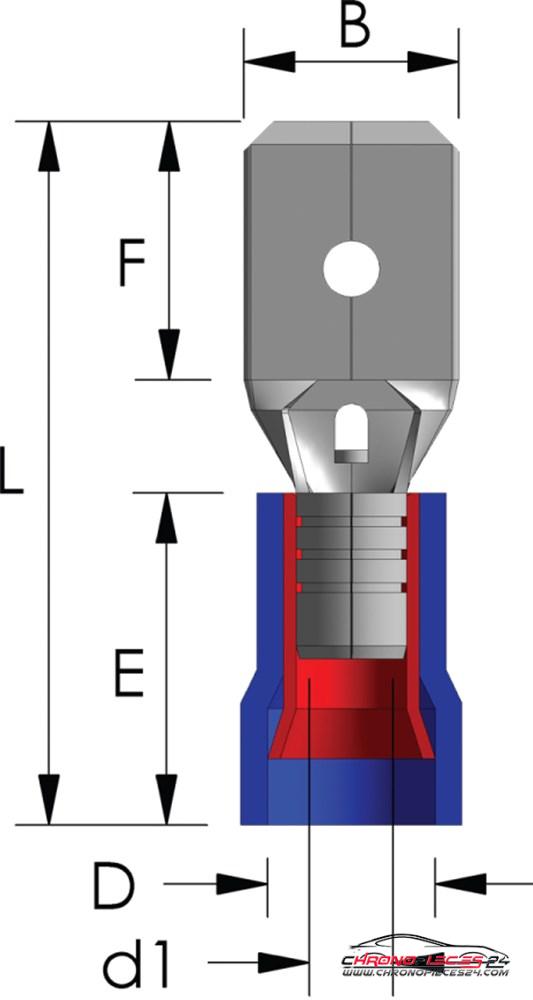 Achat de TIREX D08193/5 Fiche plate PVC Easy Entry 1,5 ~ 2,5 mm² Onglet=2,8x0,5 mm 5p. pas chères