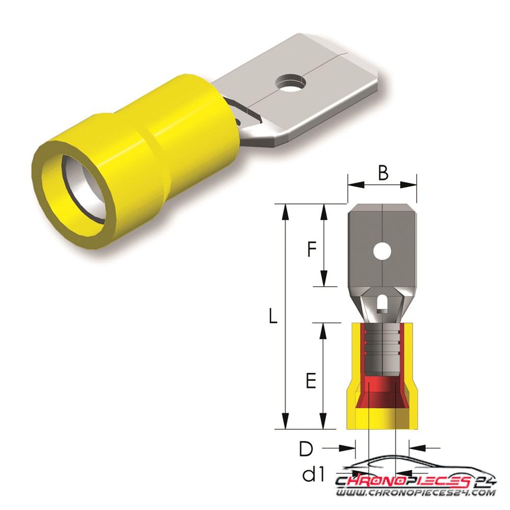 Achat de TIREX D08081/5 Fiche plate PVC Easy Entry 4 ~ 6 mm² Onglet=6,3x0,8 mm 5p. pas chères