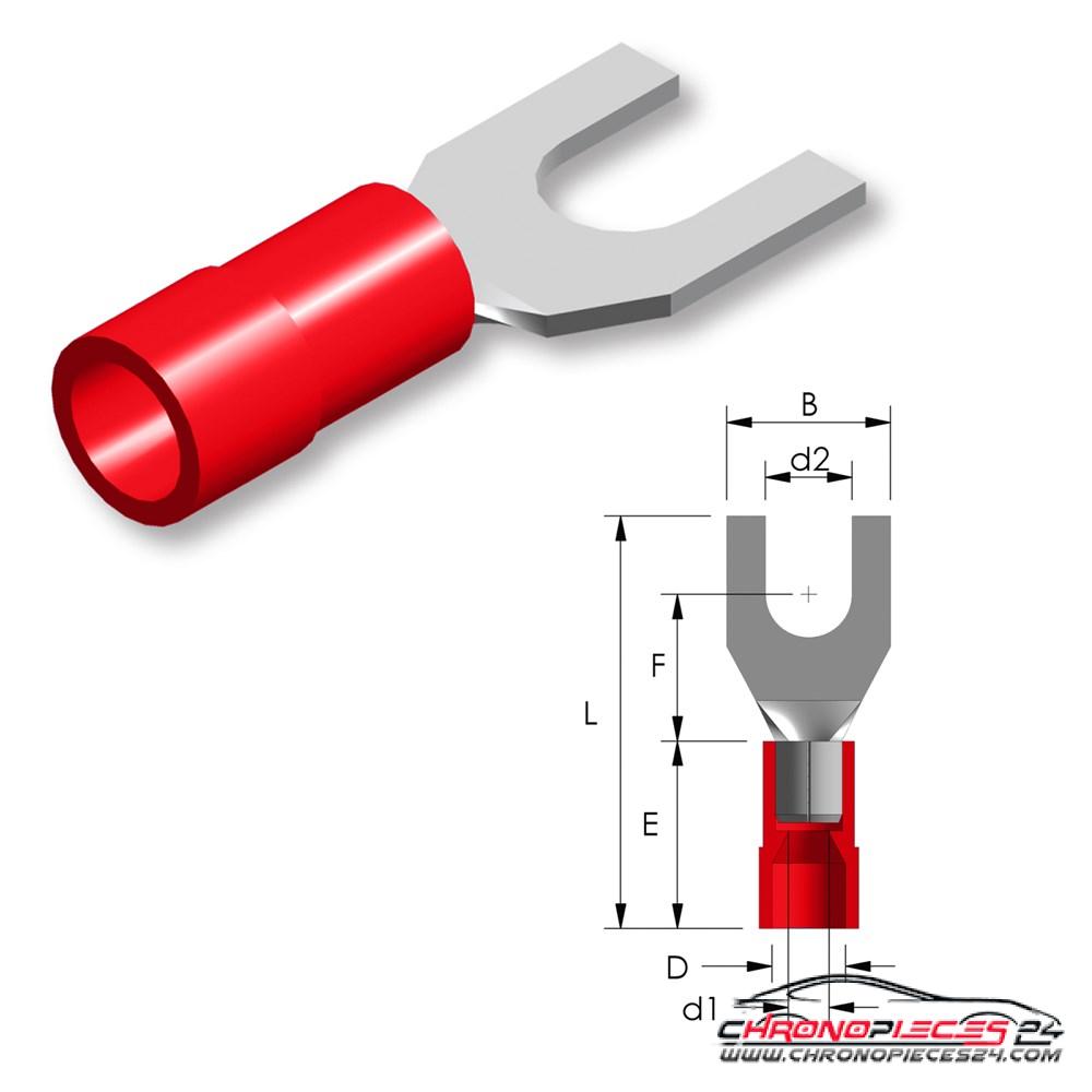 Achat de TIREX D08064/25 Cosse à fourche Nylon M3,5 / 0,5 ~ 1,5 mm² 25p. pas chères