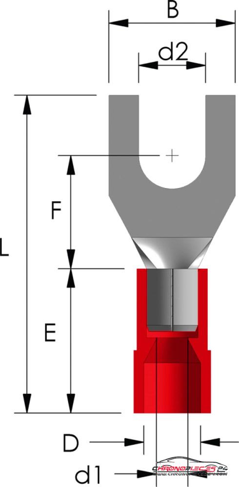 Achat de TIREX D08064/25 Cosse à fourche Nylon M3,5 / 0,5 ~ 1,5 mm² 25p. pas chères