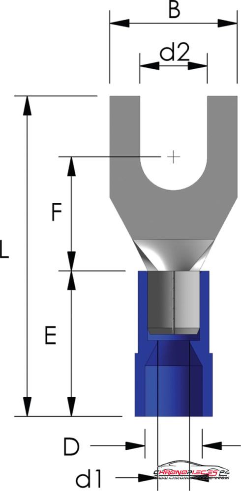 Achat de TIREX D08068/25 Cosse à fourche Nylon M3,5 / 1,5 ~ 2,5 mm² 25p. pas chères