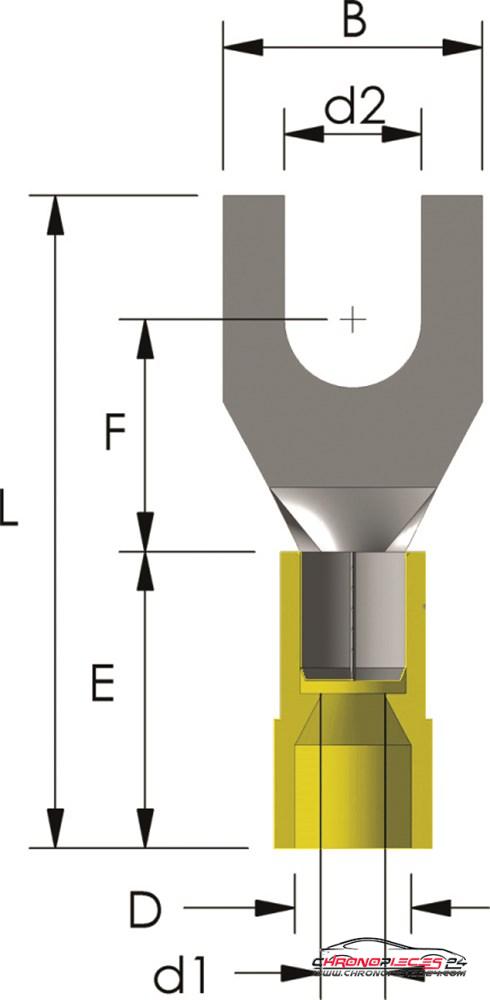 Achat de TIREX D08073/5 Cosse à fourche Nylon M4 / 4 ~ 6 mm² 5p. pas chères