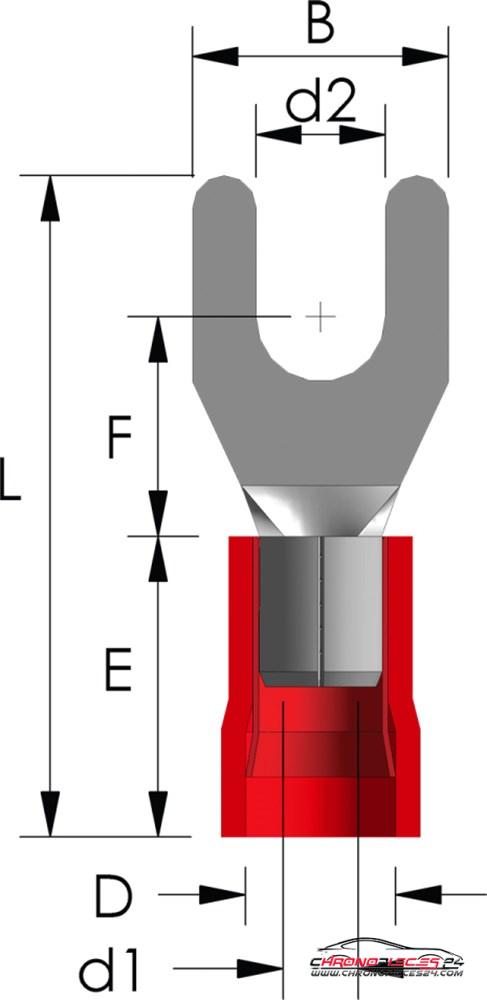 Achat de TIREX D08155/5 Cosse à fourche PVC M3 / 0,5 ~ 1,5 mm² B=5,7 mm 5p. pas chères