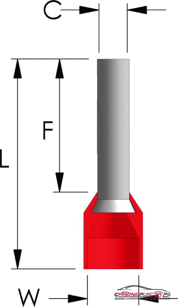 Achat de TIREX D08403/100 Embout de câble Simple 1 mm² Rouge 100p. pas chères