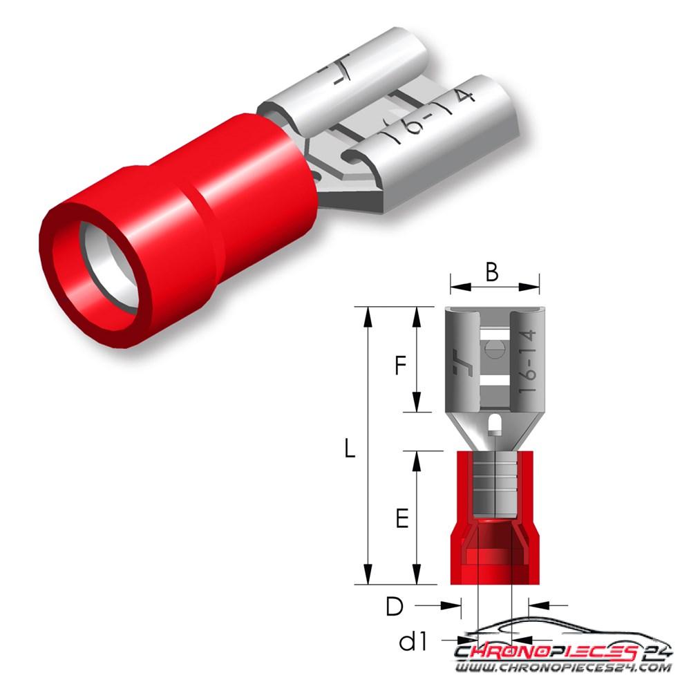 Achat de TIREX D08170/5 Manchon de fiche plate rétractable PVC Easy Entry 0,5 ~ 1,5 mm² Onglet=2,8x0,5 mm 5p. pas chères