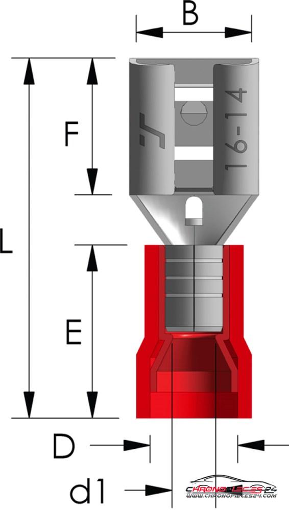 Achat de TIREX D08170/5 Manchon de fiche plate rétractable PVC Easy Entry 0,5 ~ 1,5 mm² Onglet=2,8x0,5 mm 5p. pas chères