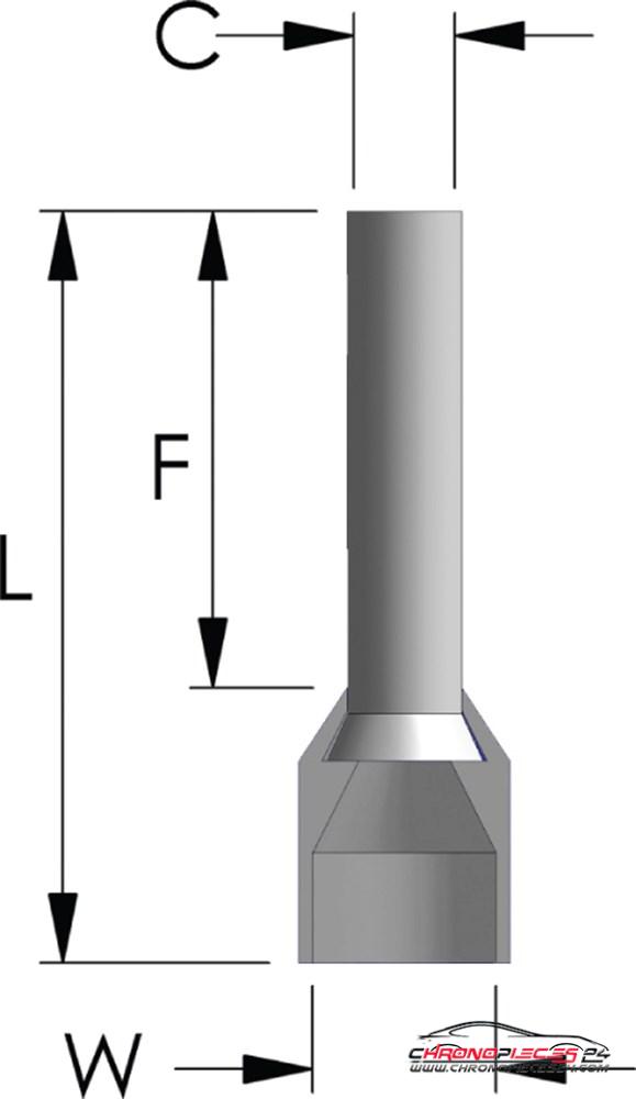 Achat de TIREX D08405/5 Embout de câble Simple 2,50 mm² Gris 5p. pas chères