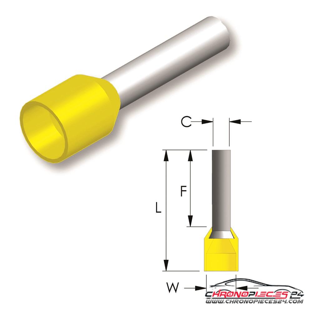 Achat de TIREX D08412/5 Embout de câble Simple 6 mm² Jaune 5p. pas chères