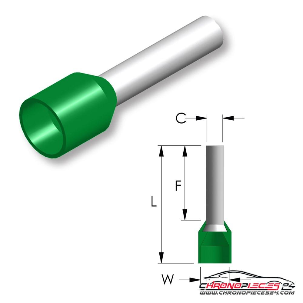 Achat de TIREX D08407/5 Embout de câble Simple 6 mm² Vert 5p. pas chères