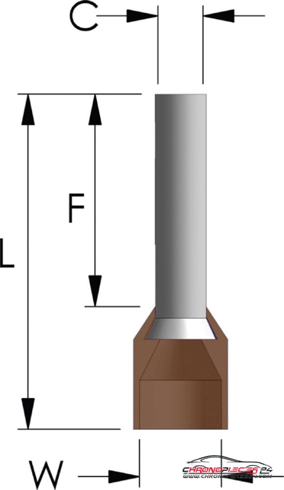 Achat de TIREX D08408/5 Embout de câble Simple 10 mm² Marron 5p. pas chères