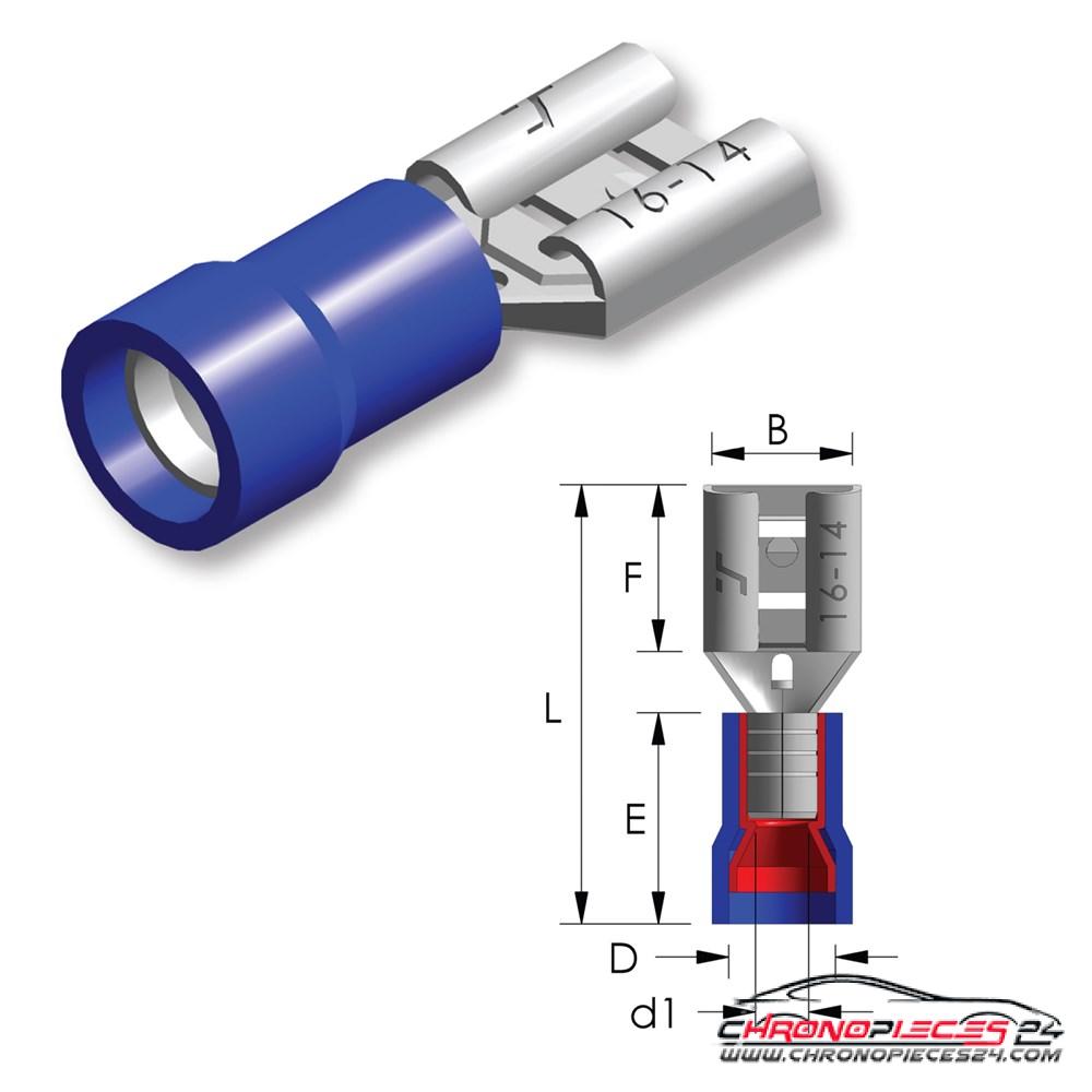 Achat de TIREX D08172/5 Manchon de fiche plate rétractable PVC Easy Entry 1,5 ~ 2,5 mm² Onglet=2,8x0,5 mm 5p. pas chères