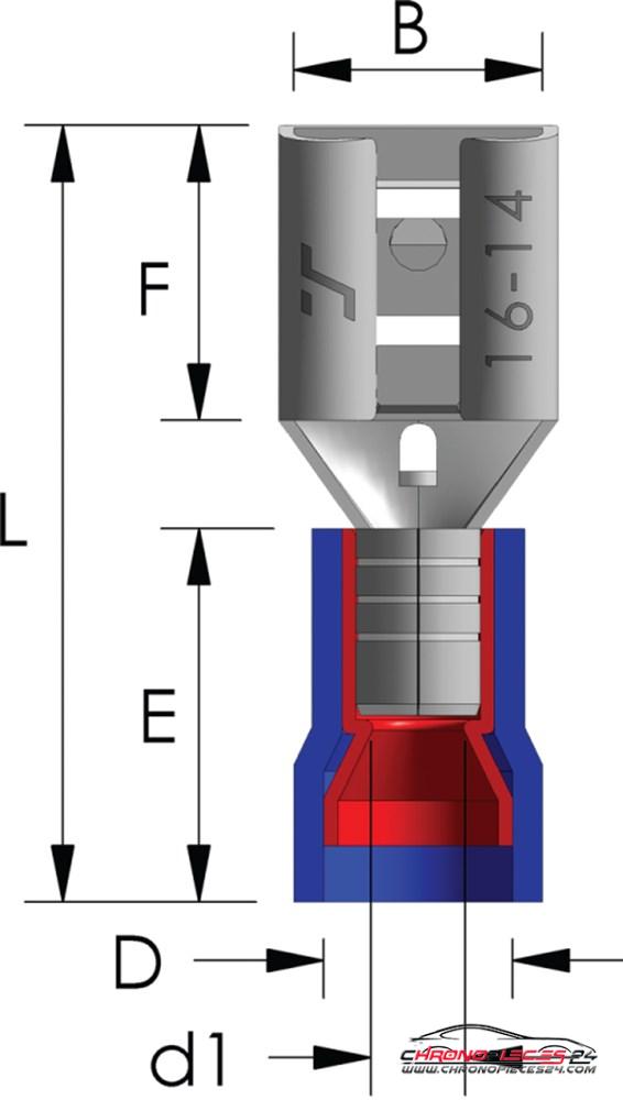 Achat de TIREX D08172/5 Manchon de fiche plate rétractable PVC Easy Entry 1,5 ~ 2,5 mm² Onglet=2,8x0,5 mm 5p. pas chères