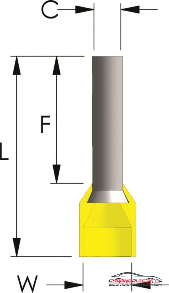 Achat de TIREX D08415/5 Embout de câble Simple 25 mm² Jaune 5p. pas chères