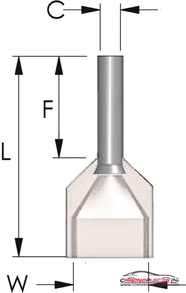 Achat de TIREX D08511/5 Embout de câble Double 2x 0,50 mm² Blanc 5p. pas chères