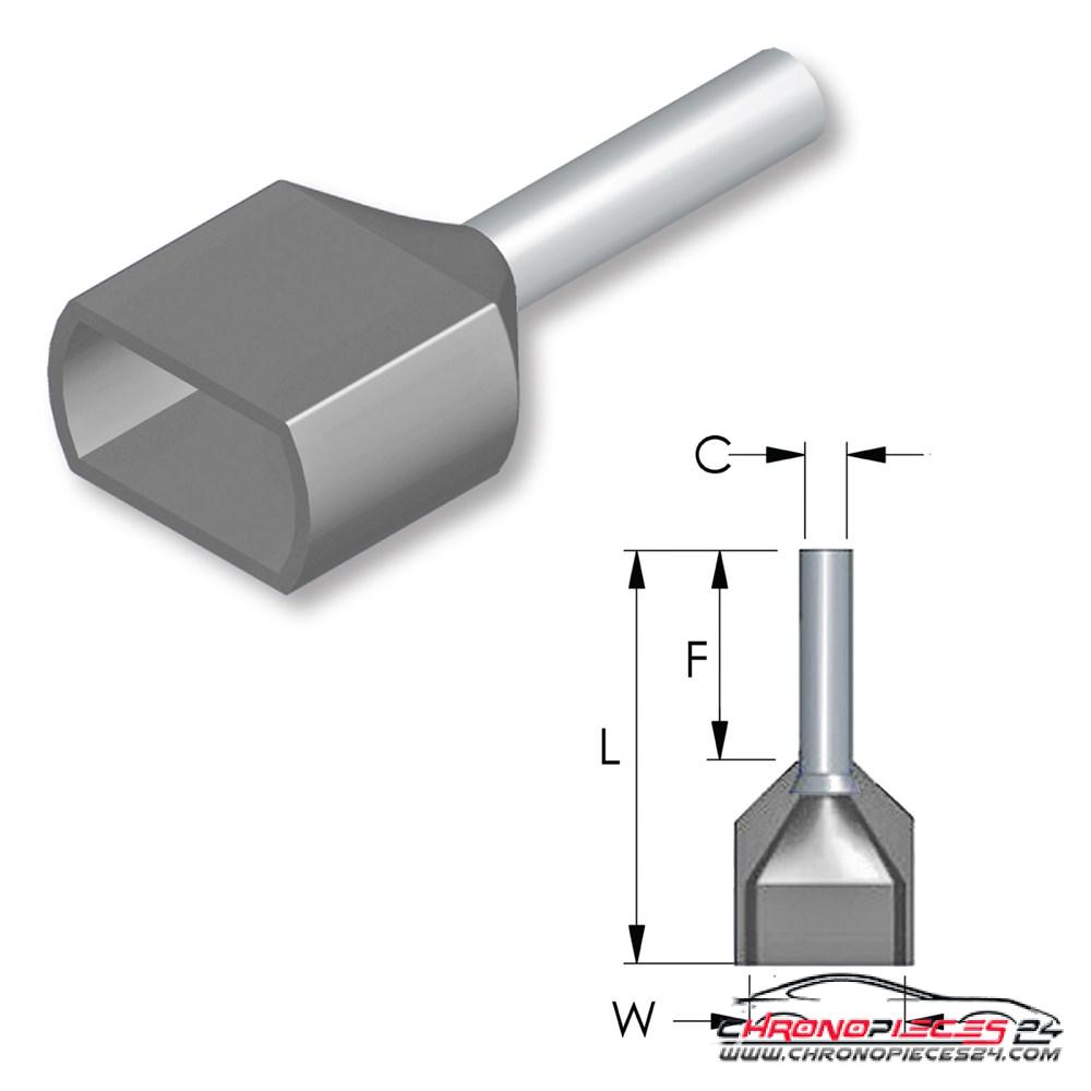 Achat de TIREX D08512/5 Embout de câble Double 2x 0,75 mm² Gris 5p. pas chères