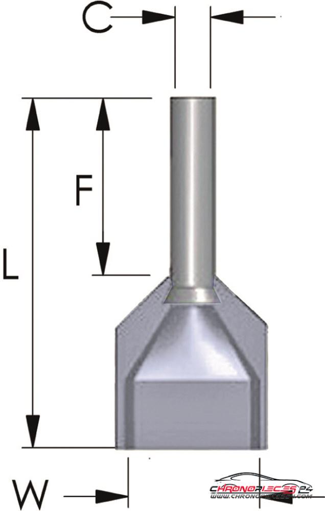 Achat de TIREX D08512/5 Embout de câble Double 2x 0,75 mm² Gris 5p. pas chères