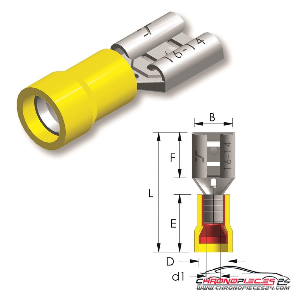 Achat de TIREX D08035/5 Manchon de fiche plate rétractable PVC Easy Entry 4 ~ 6 mm² Onglet=6,3x0,8 mm 5p. pas chères