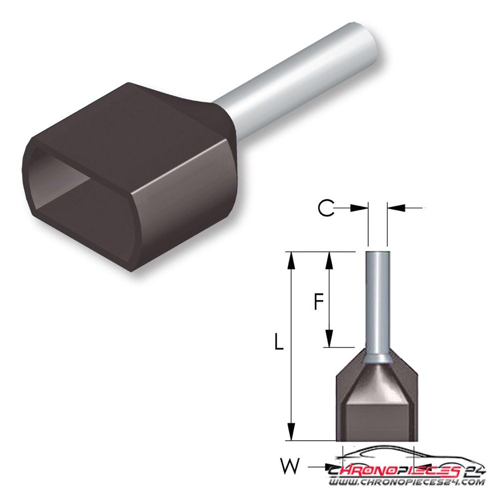 Achat de TIREX D08514/5 Embout de câble Double 2x 1,50 mm² Noir 5p. pas chères