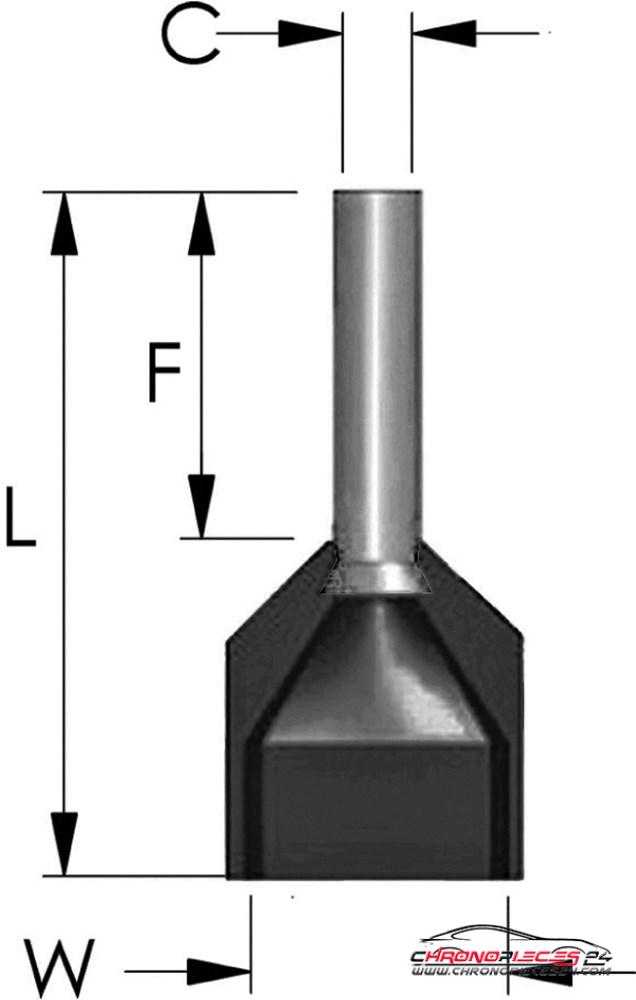 Achat de TIREX D08514/5 Embout de câble Double 2x 1,50 mm² Noir 5p. pas chères