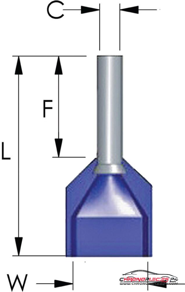 Achat de TIREX D08515/5 Embout de câble Double 2x 2,50 mm² Bleu 5p. pas chères