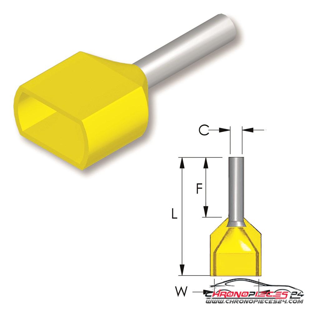 Achat de TIREX D08517/5 Embout de câble Double 2x 6,00 mm² Jaune 5p. pas chères