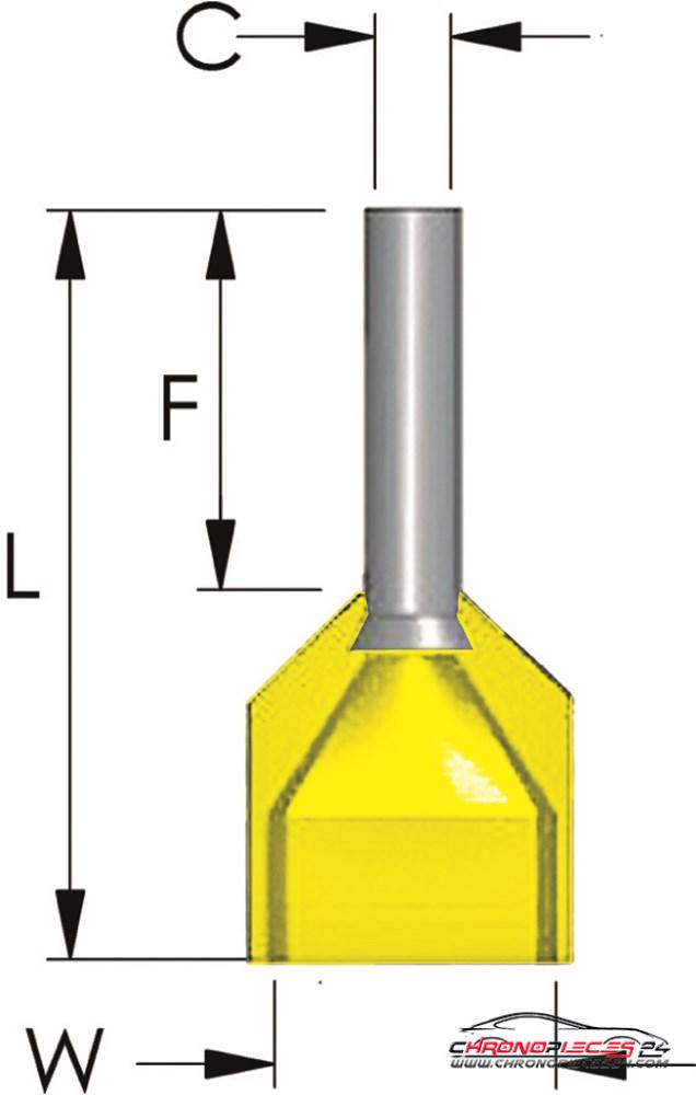 Achat de TIREX D08517/5 Embout de câble Double 2x 6,00 mm² Jaune 5p. pas chères